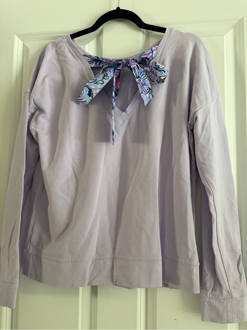 Lilly Pulitzer Lavender Tie-Back Sweatshirt